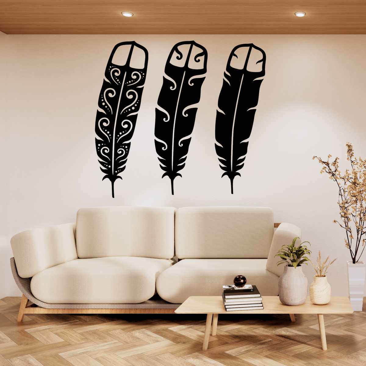 Huia Feathers Set of 3