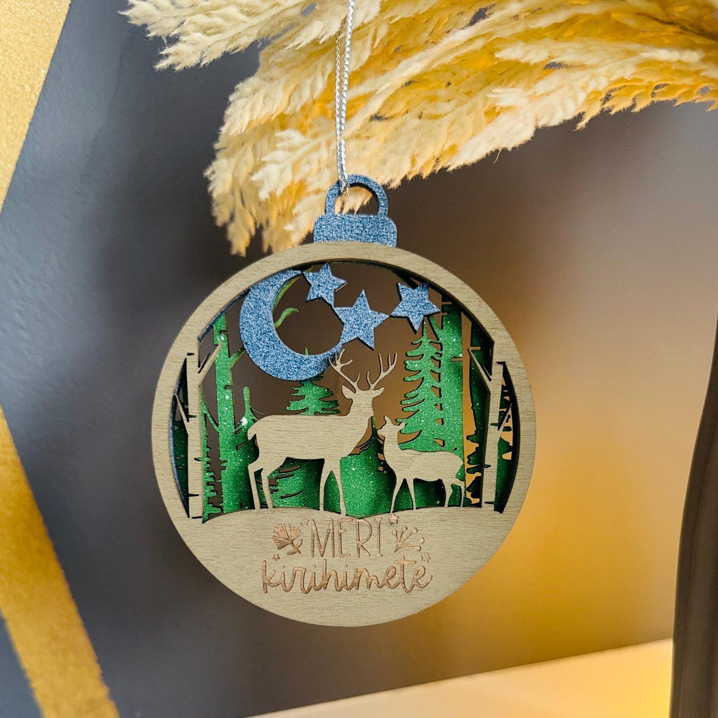 Deer Family Christmas ornament