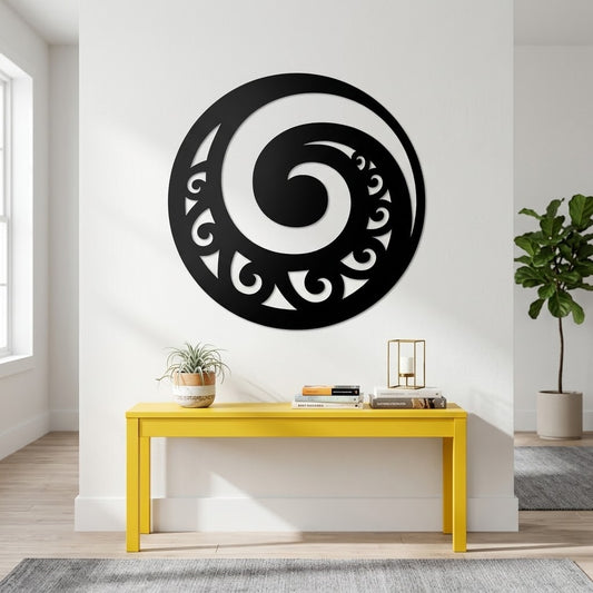 Eye-Catching Koru Round Wall Art for Meaningful Home Décor