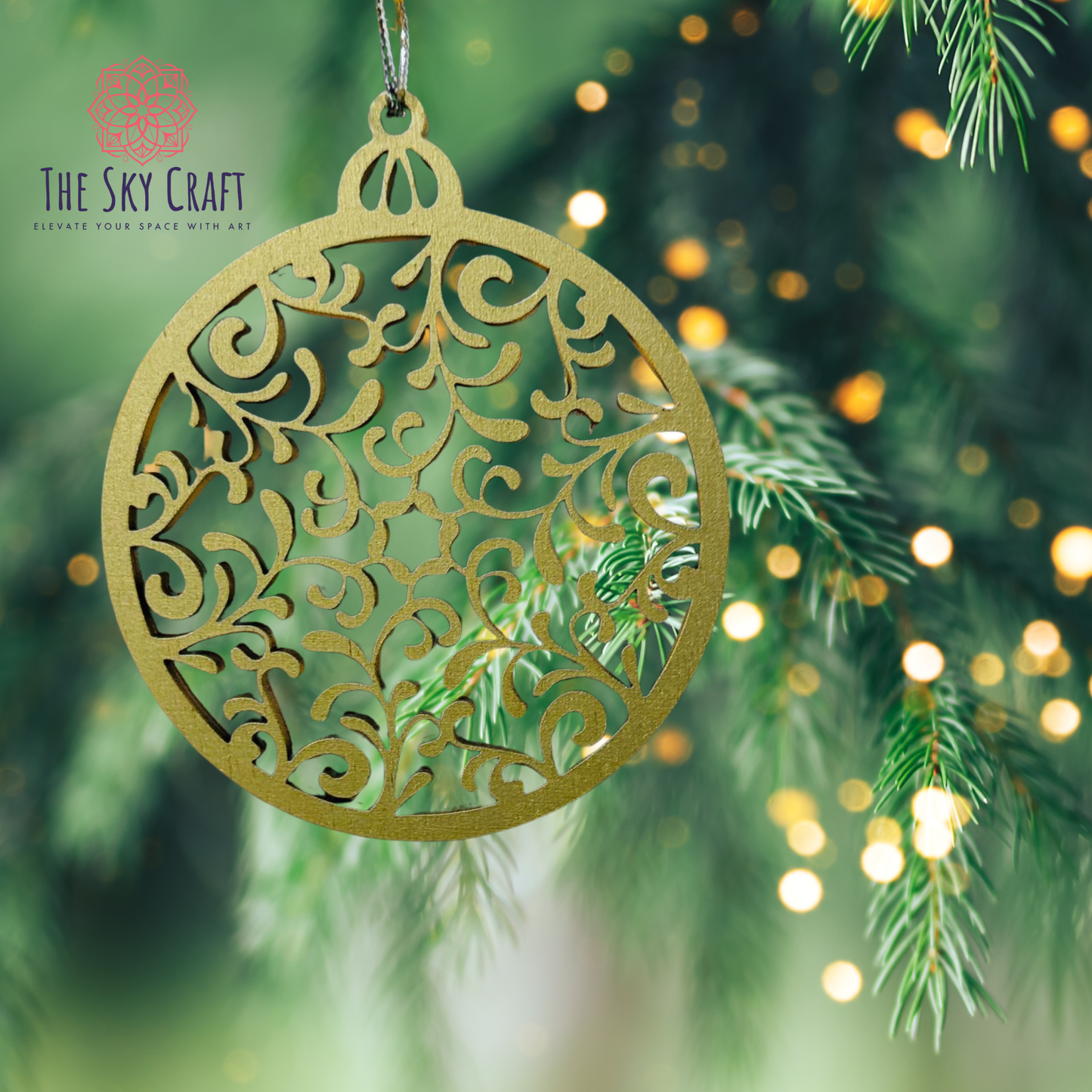 Mandala Christmas ornament