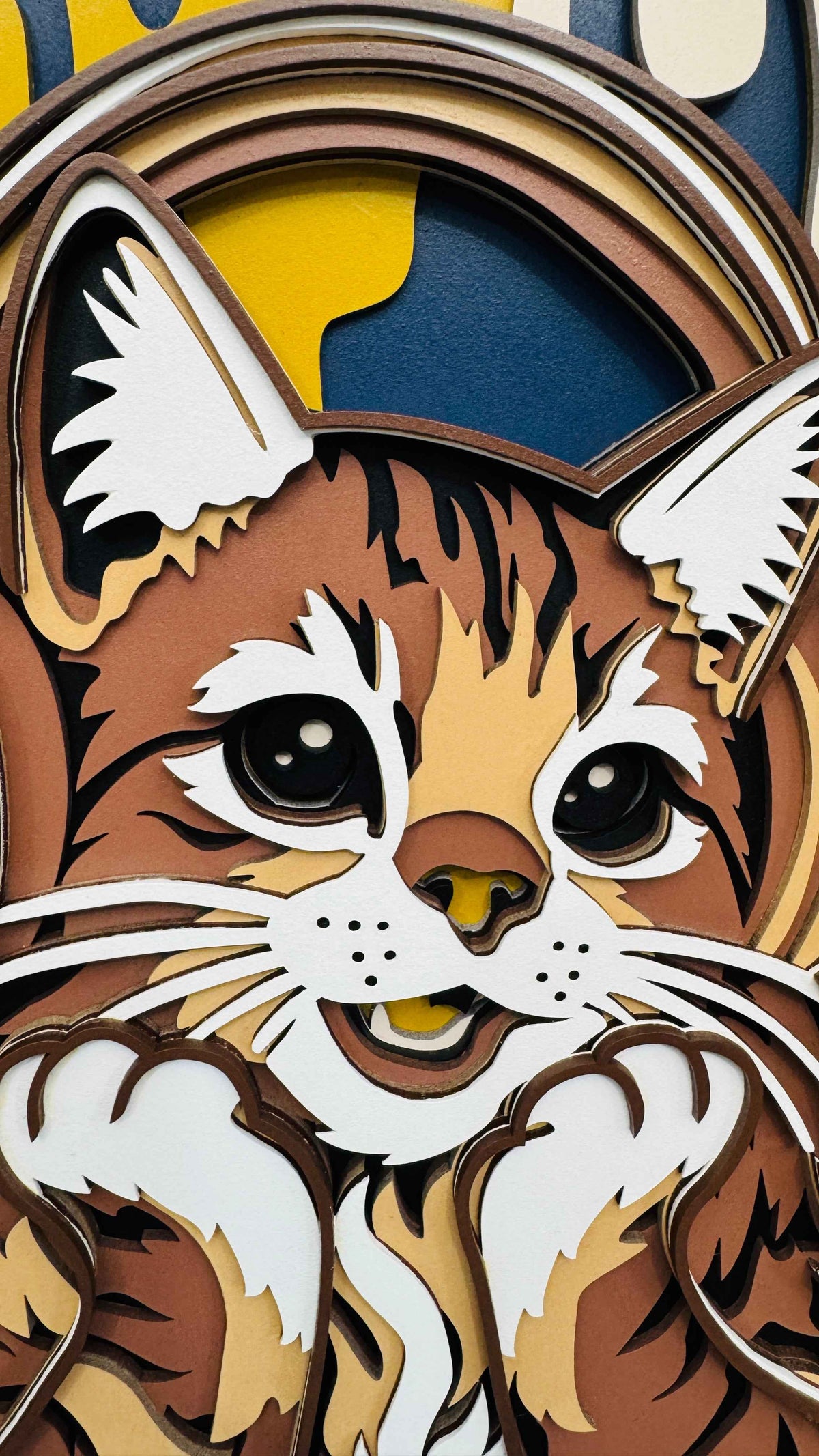 Handcrafted 3D Cat Sculpture – A Unique Decorative Piece for Cat Lovers