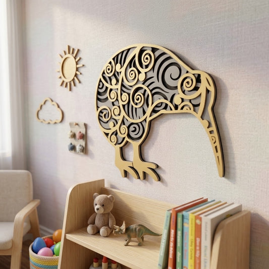 Kiwi Bird Mandala Art - Celebrate Nature with Stunning Wall Decor