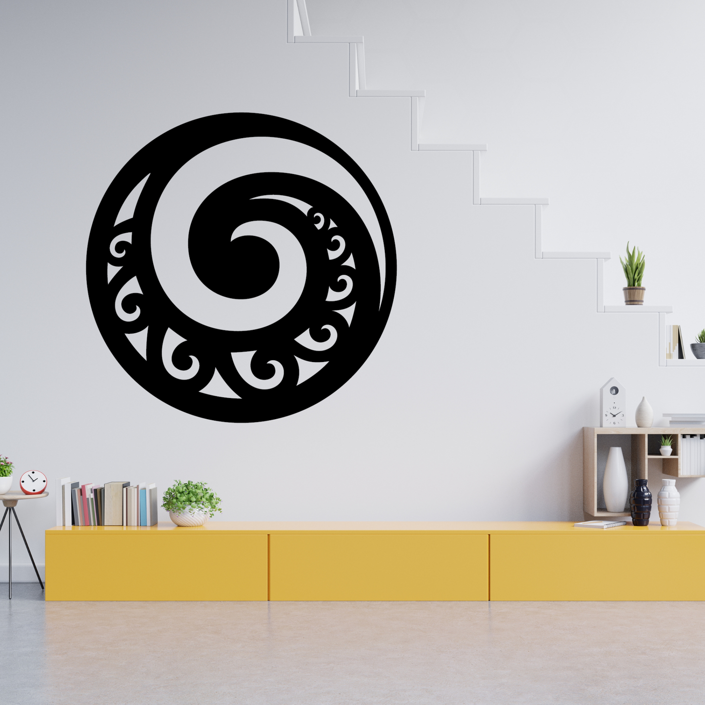 Koru circle wall art