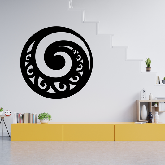 Koru circle wall art