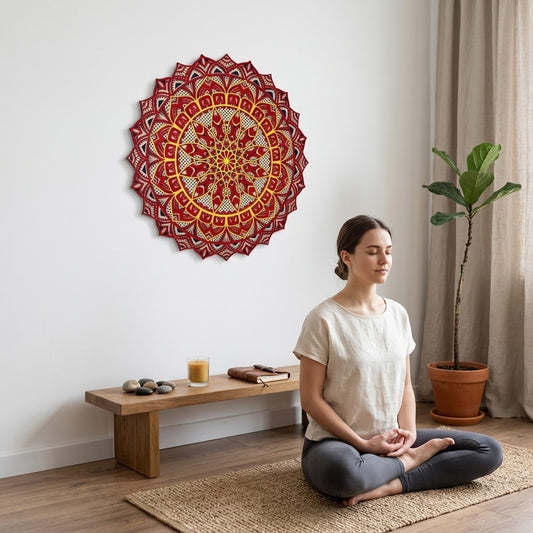 Hand-Painted Mandala Wall Art – Elevate Your Space with Intricate Elegance