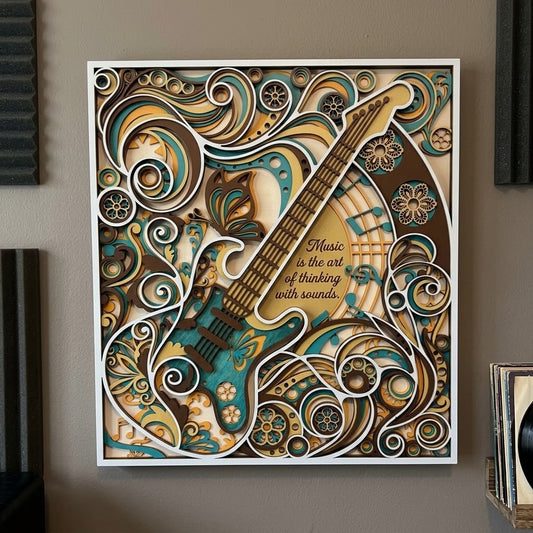 Mandala Guitar Wall Art