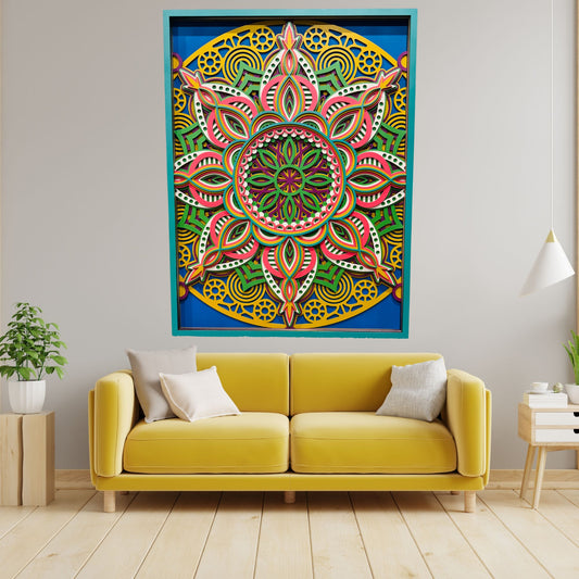 8 Layered Mandala Wall Art