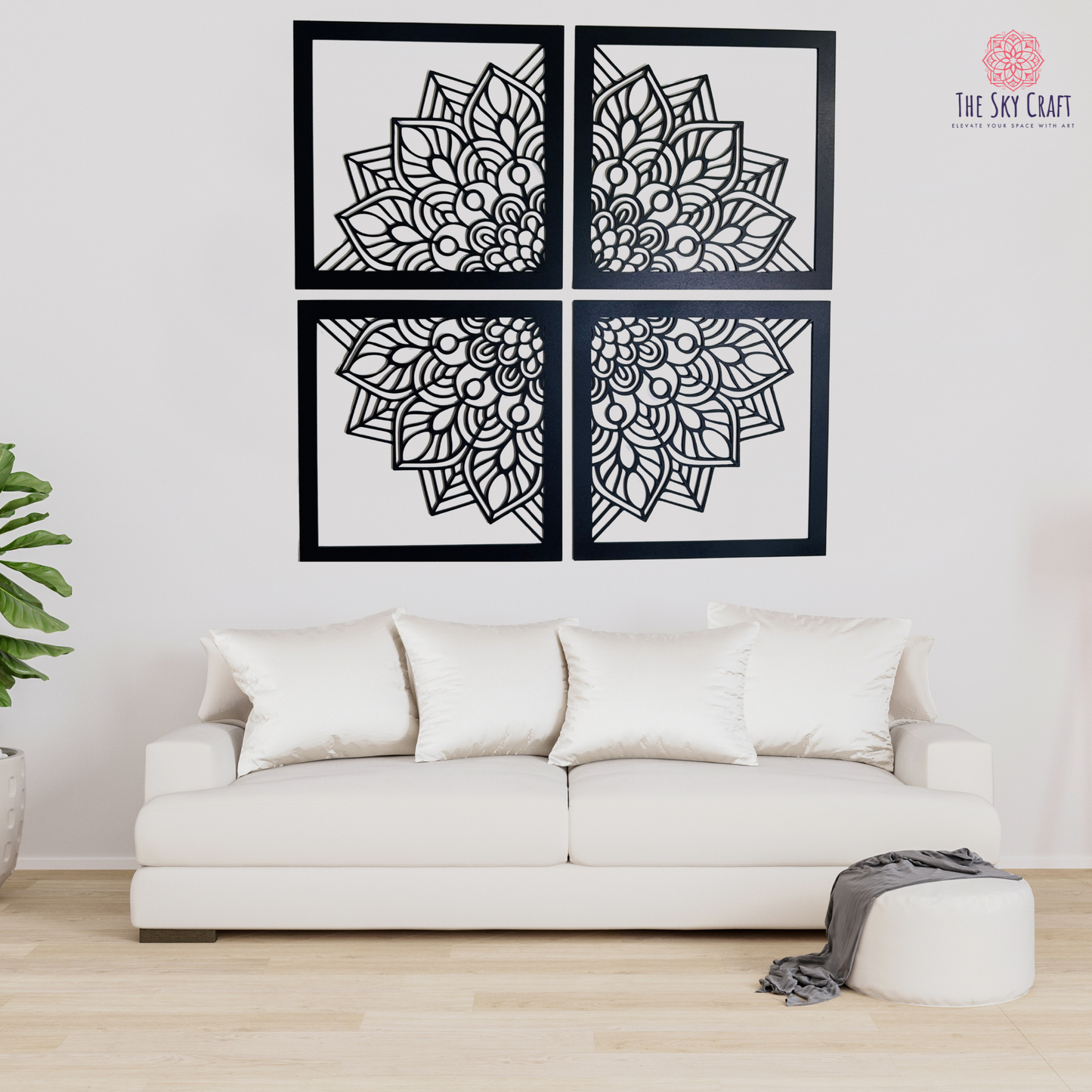 4 piece Mandala Wall Art