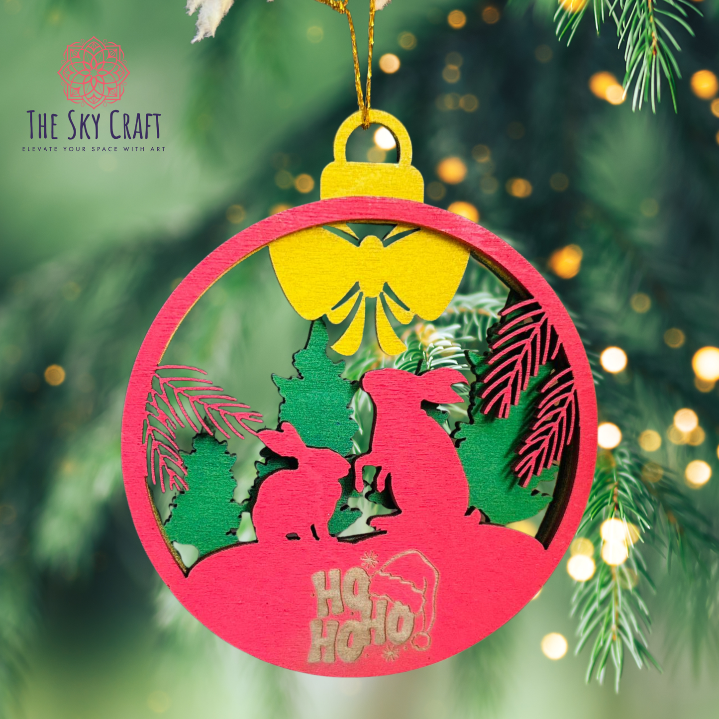 Bunny Family Christmas ornament