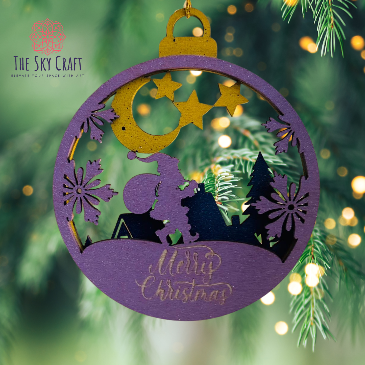 Santa with toy bag Christmas ornament