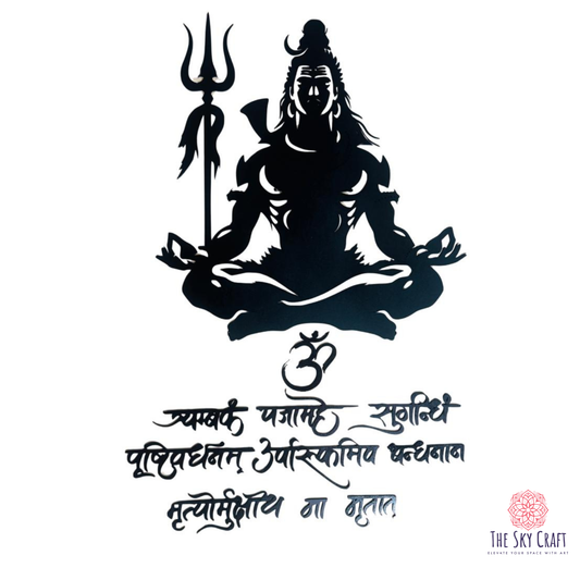 Meditating Shiva with Mahamrityunjaya Mantra