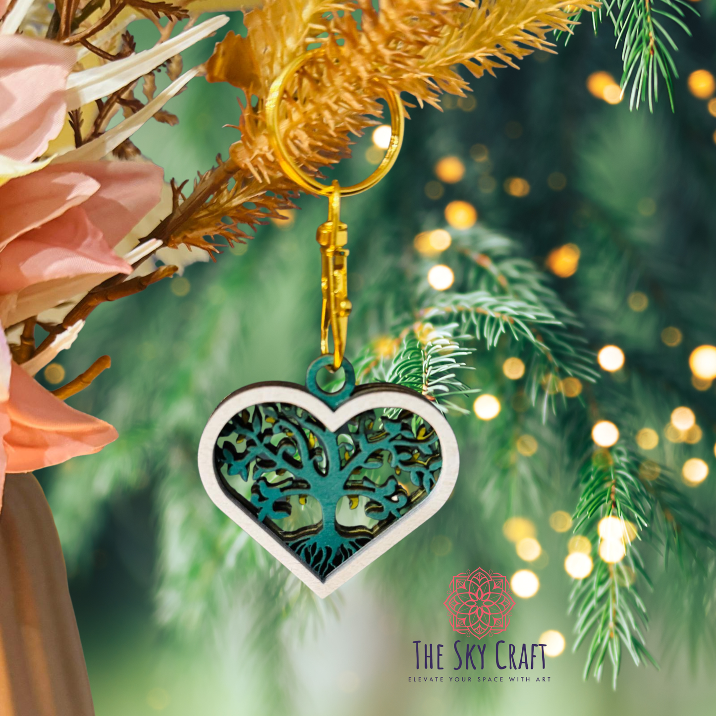 Mandala Tree of life keychain