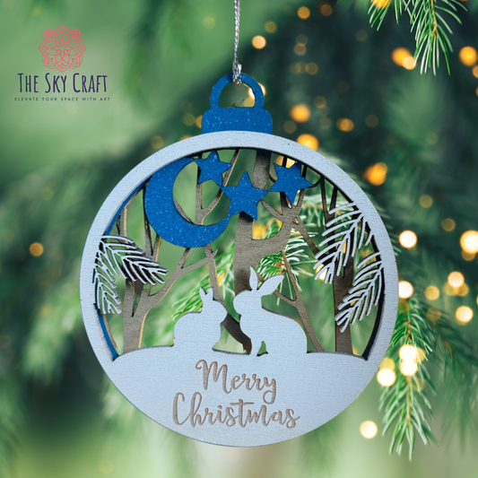 Bunny Family Christmas ornament